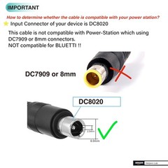 DC8020 Power Pigtails Cable 4.9FT 14AWG 8.0×2.0mm Male Plug Bare Wire 150cm