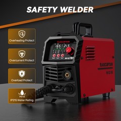 ARCCAPTAIN 165A 4-in-1 MIG Welder 110V/220V, Gas/Gasless, Lift TIG, Stick, IGBT