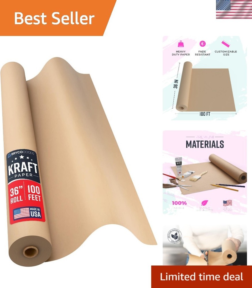 Large Brown Kraft Paper Roll – 36″ x 1200″ 100 ft