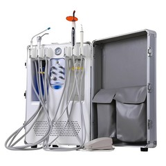 Dental Portable Delivery Unit System Suction Air Compressor Cart Motor 4 Hole