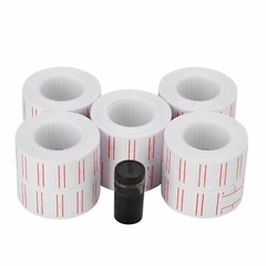 10 Rolls White Red Line Price Tag Gun Sticker 600 Labels Per Roll For MX 5500
