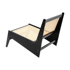 Home Bamboo Chair Bamboo Accent Chair Comfy Bamboo Chairs 53x64x58cm Black