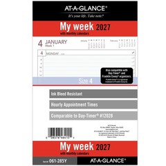 2026 At-A-Glance 061-285Y Day Runner Weekly Monthly Planner Refill, Size 4