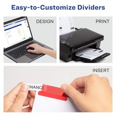 Avery 5-Tab Binder Dividers, Insertable Multicolor Big Tabs, 1 Set (11121)