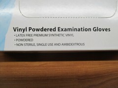 2 Boxes Of 100 Small Ambitex Examination Throw Away Safe Powdered Vinyl Gloves