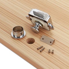 OCGIG 5 PCS Push Button Latch Cabinet Door Catch Keyless Cupboard Locks