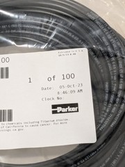 Parker Black Polyethylene Tube: 100' Long, 4mm I.D. EB-6X1-0100-DUP