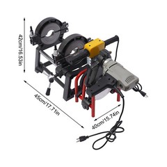 Pipe Fusion Welder 2 Clamps 63-200MM Manual PP PE HDPE Pipe Welding Machine 110V