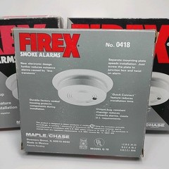 3 Brand New Fire X Smoke Alarm Model G-18 No. 0418 Fast And Easy Installation