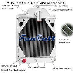3 Core Aluminum Radiator for Case IH 430CK,480B 480CK,530CK 580B A39344 NEW