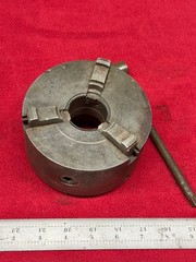 5″ Hardinge 3 Jaw Chuck w/ Taper Pin Mount S-633