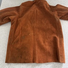 VTG Red Ram Leather Jacket Weld Pro Flame Resistant Mens L Made In USA Cowhide