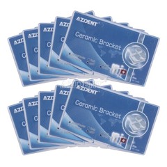 AZDENT Dental Ceramic Brackets Orthodontic Braces Roth.022 345 Hooks 20pcs /kit