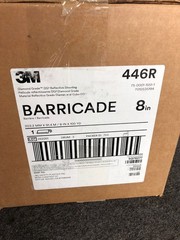 3M 446R Diamond Grade Reflective Barricade Sheeting 100 Yards x 8″ *