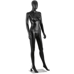 70″Female Mannequin Full Body Realistic Display Head Turns Dress Form Base Black