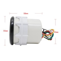 2“52mm Smoke Lens Auto Tachometer White LED 0-8000 RPM Meter Car Gauge 1-8 Cylin
