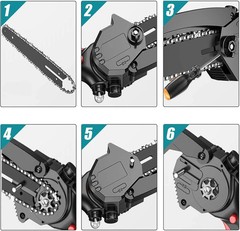 6 Inch Chainsaw Chain, 5 Pieces Replacement Chains, Durable Carbon Chains