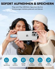 USB Flash Drive 256GB for iPhone, MFi Certified 4-in-1 Memory Stick for iPho…