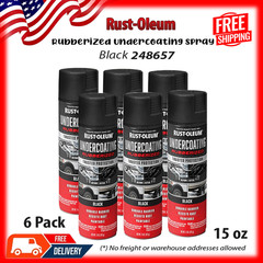 6 Pack Rust Oleum Stops Rust Flat Black Textured Spray Paint 15 oz Automotive