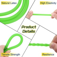 13 Ft(4M) Latex Rubber Tubing, 1/8″(3mm)ID 1/4″(7mm)OD, Fluorescent Green