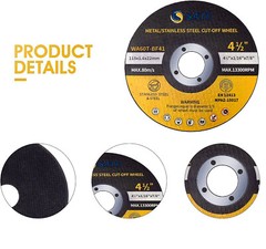 50 Pack 4.5″ Cut Off Wheels 4-1/2 x1/16 x7/8″ Metal Stainless Steel Cutting Disc
