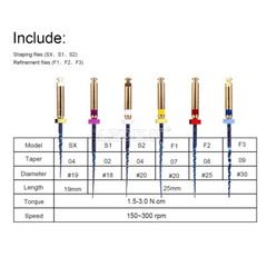 5 Packs Dental Rotary Heat Activated Canal Root Files Needles 25mm Engine Use