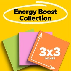 Post-it Super Sticky Notes, 3 Sticky Note Pads, 3 x 3 in., School Supplies for S