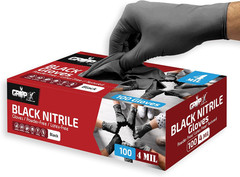 Black Nitrile Gloves Disposable Latex Free & Powder Free, 4 Mil Rubber Glove, Cl