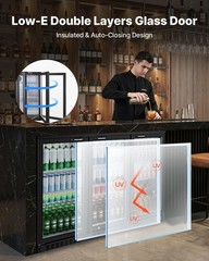 VEVOR 11.4 Cu.Ft Back Bar Cooler Commercial Beverage Refrigerator Under Counter