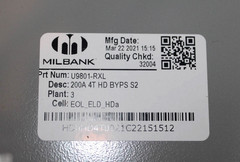 Milbank U9801‑RXL Meter Socket 200A 1PH 1‑Position 600V Type 3R Ringless Lever B