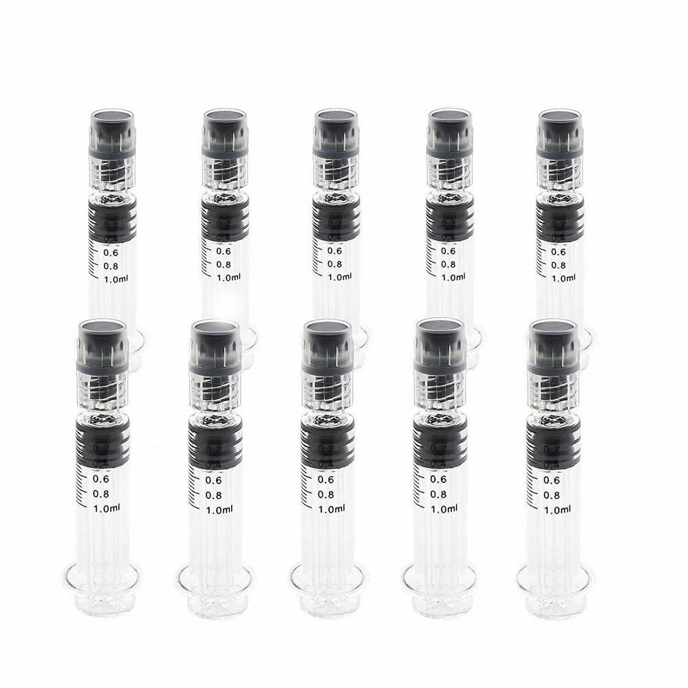 Kopperko 10 Pack 1ml Borosilicate Glass Luer Lock Syringes – Heat Resistant