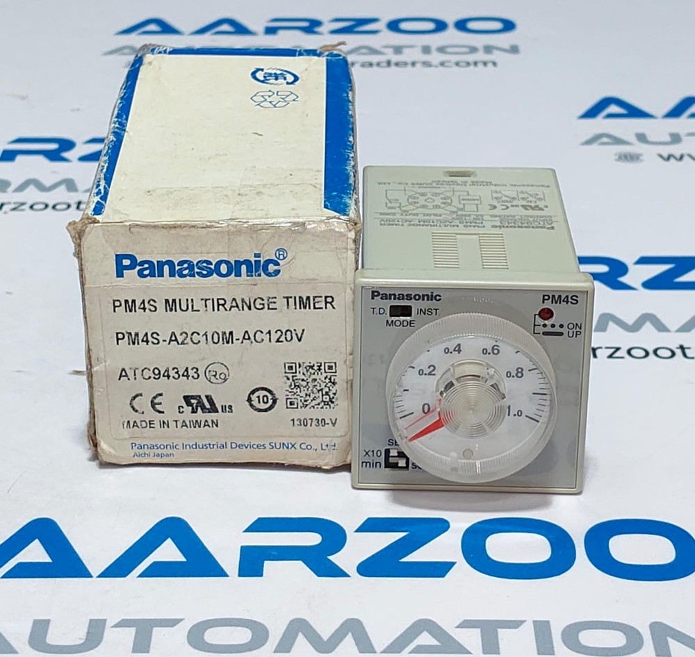 NEW PANASONIC PM4S MULTIRANGE TIMER PM4S-A2C10M-AC120V 5A 250V CONTACT
