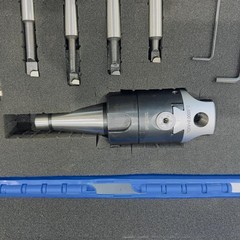 Gripfast 2″ Boring Head with ISO30 Shank & 5pcs Brazed Tools in Plastic Case