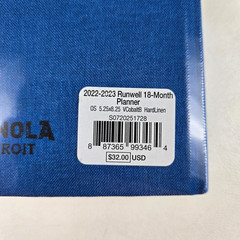 Shinola Runwell Planner 18 Month 2022-2023 Blue Linen Cover Brand New Sealed