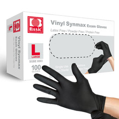 Vinyl Exam Gloves, 4 Mil Safty Glove Latex-Free & Powder-Free, SGBE 8004 Synmax