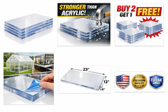 TUFFAK Polycarbonate Sheet 1/8in 12″ x 23″ Peel-off Film New ** Free Shipping**
