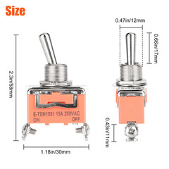 10X Toggle SWITCH ON/OFF Heavy Duty 15A 250V SPST Terminal Car Boat