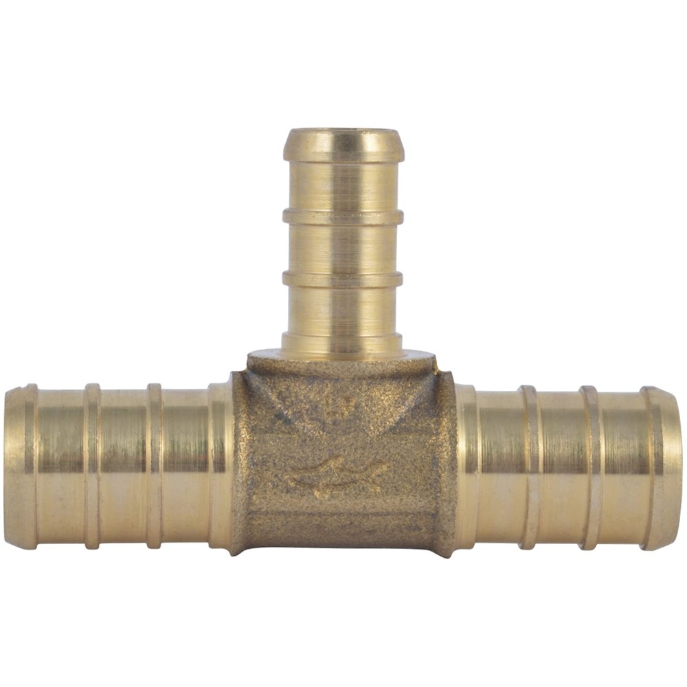 SharkBite Brass Crimp Reducing Tee 1/2 Inch for PEX and PE RT Pipes