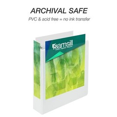 Eco-Friendly 3 Inch White 3 Ring Binder Durable Recyclable Plant Based Material