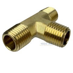 1/4″ x 1/4″ x 1/4″ NPT Male Equal Pipe Tee Brass 3 Way MNPT Fitting