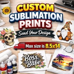 Custom Sublimation Print Transfers | Ready To Press Personalized