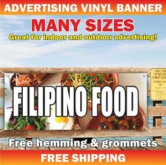 FILIPINO FOOD Advertising Banner Vinyl Mesh Sign street foods manila Philippines