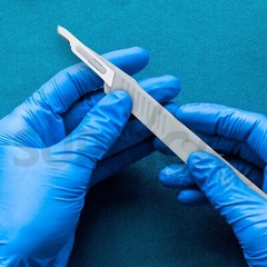 10 Disposable Scalpel #15, Sterile, Plastic Handle High Quality