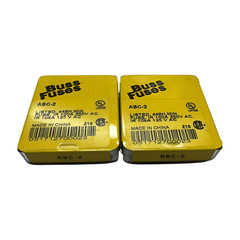 (Box of 5) Bussmann ABC-2 Fuse, 2A, 448H, IR 100A 250VAC, IR 10kA 125VAC, Z18