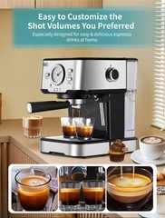 Gevi GECME403L-U Espresso Machine with steamer 15 Bar Cappuccino Coffee Maker
