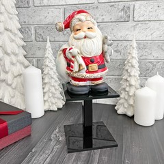 Plymor Black Acrylic Square Barbell Pedestal Display Riser, 4.5″ H x 4″ W x 4″ D