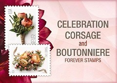United States Postal Service Usps Forever Stamp Celebration Corsage And