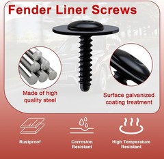 20 PCS Fender Liner Wheelhouse Liner Splash Shield Bolt Screw, 11548270 Fender S