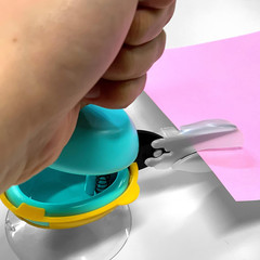 Adaptive Tabletop Scissors for Special Needs – Safe, Ambidextrous, Blue