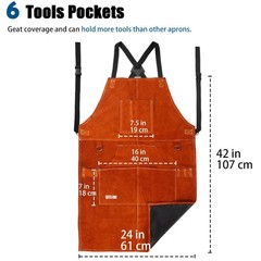 Flame-Resistant Leather Welding Apron
